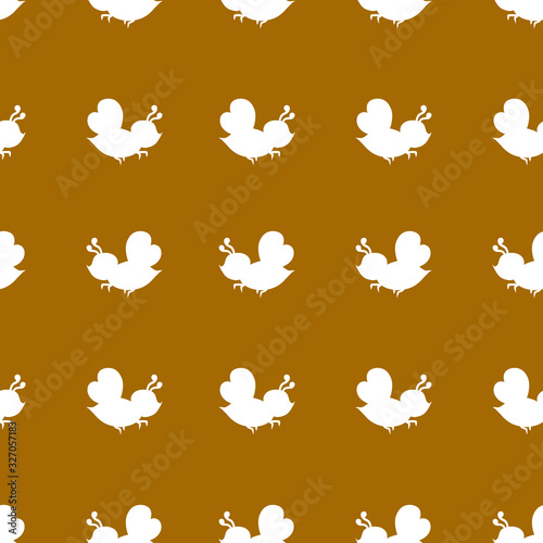 Bee texture on a yellow background. Pattern, print