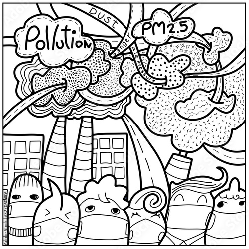 Pollution-resistant monster Must Wear a Pm2.5 Protective Mask