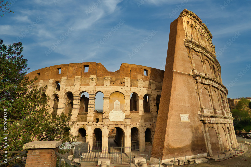 Colosseum. Rome amphitheatre and Italy landmark