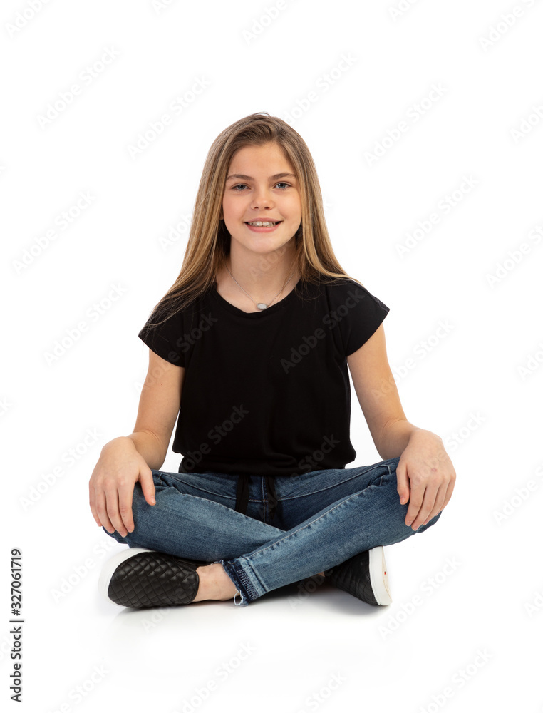 Kids: Cute Young Girl Looking At Camera With Smile