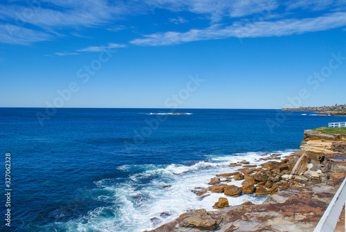 Landscape at Bondi to Bronte Coastal Walk Sydney Bondi Beach in New South Wales Australia