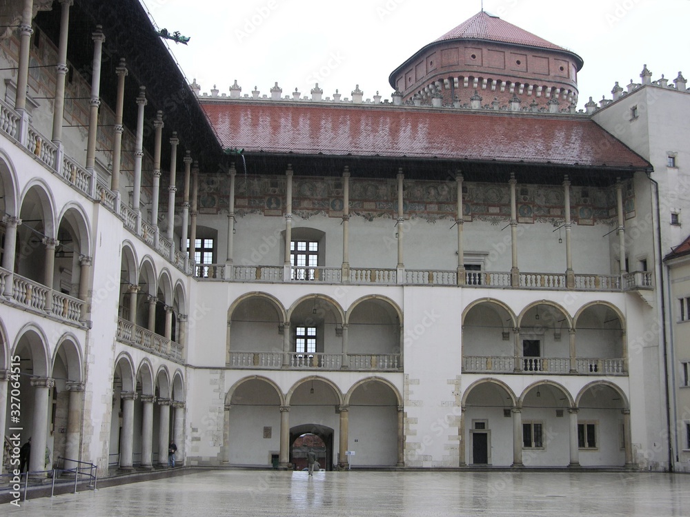 Fototapeta premium Krakow, Poland, Wawel Castle Courtyard