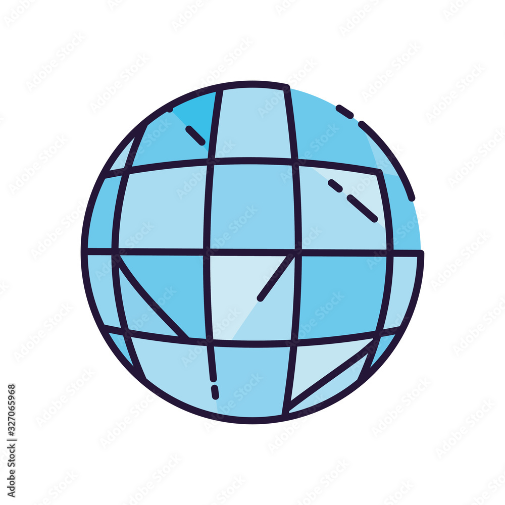Isolated disco sphere fill style icon vector design Isolated disco sphere fill style icon vector design