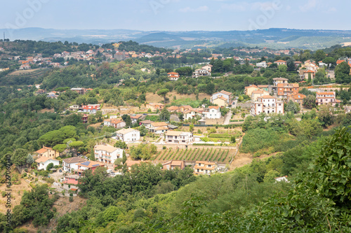 a view over the suburb of Montefiascone town from the Belvedere di Borgariglia, province of Viterbo, Lazio, Italy