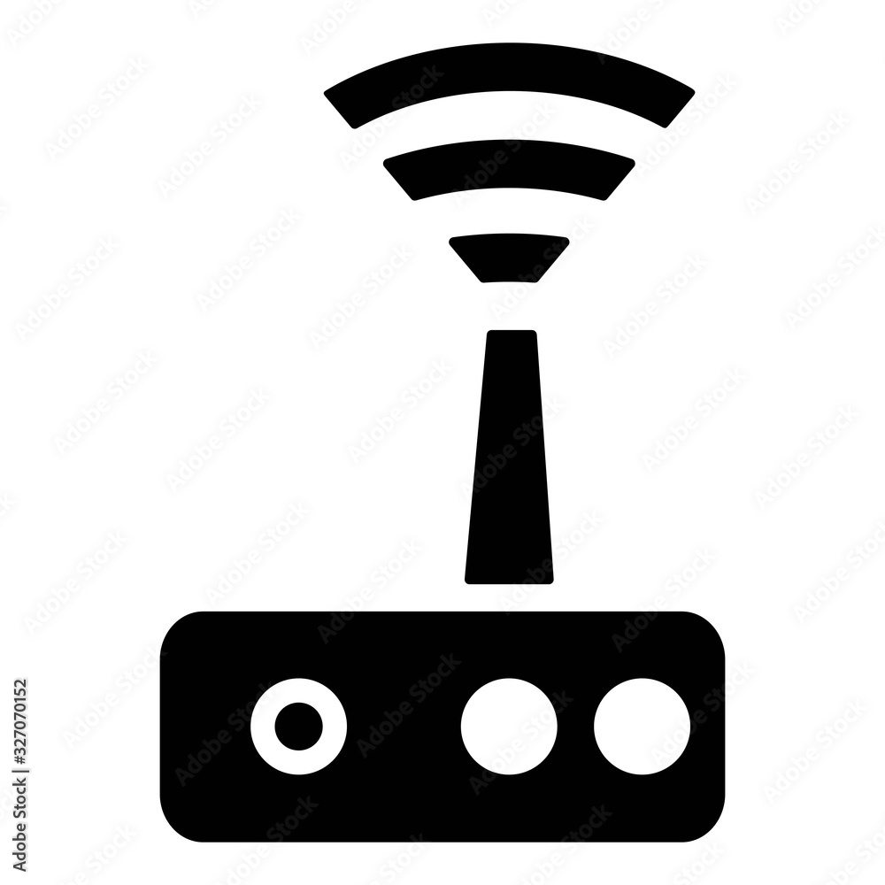 Wireless router icon. Modem, switch sign. Network, internet technology.