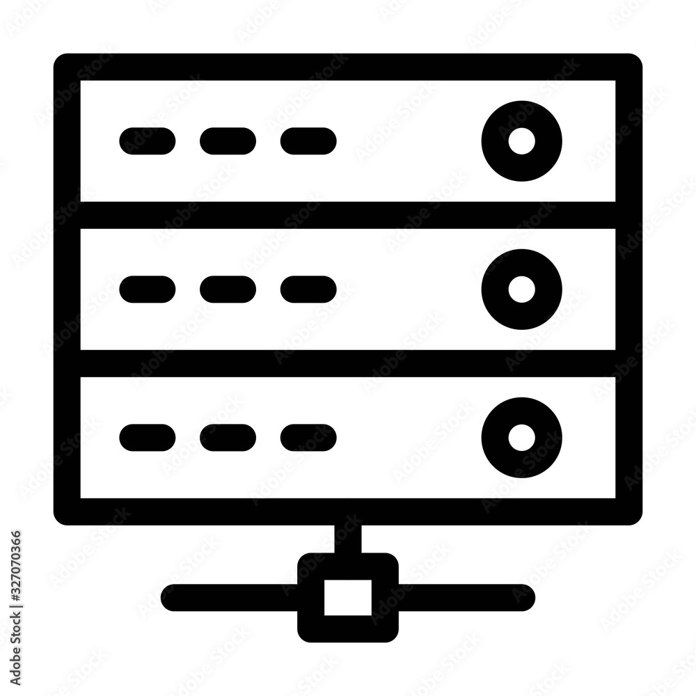 Computer server icon. Datacenter symbol. Hosting services sign.