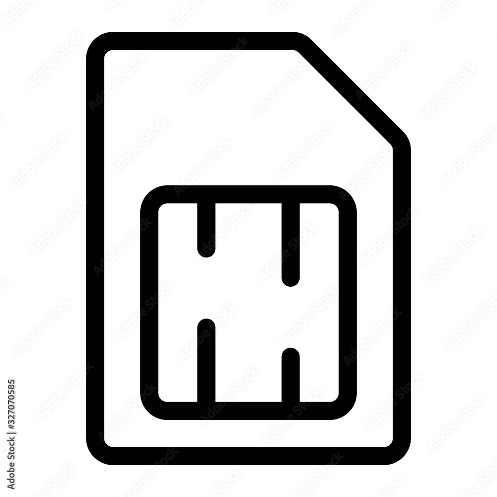 Sim card icon. Cellular phone electronic chip sign. Sim card icon. Cellular phone electronic chip sign.