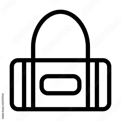 Holdall icon illustration. Sports bag icon. Duffle bag symbol.