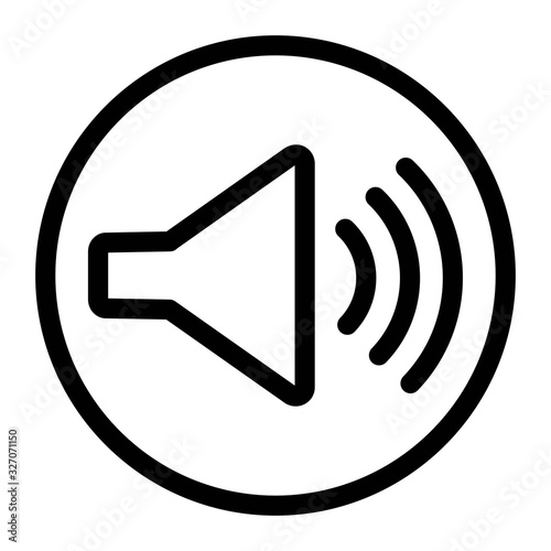 Speaker icon illustration. Decrease, increase sound wolume symbol. Mute concept.