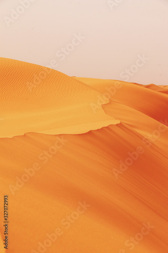 Sand dunes  desert Background - Beautiful Arabian desert