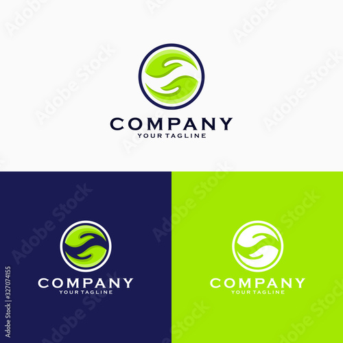 Hands logo template, take and give logo template, charity or care logo design emblem vector illustration logo template