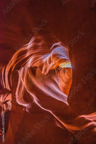 Amazing view of Antelope Canyon love sign Arizona United States