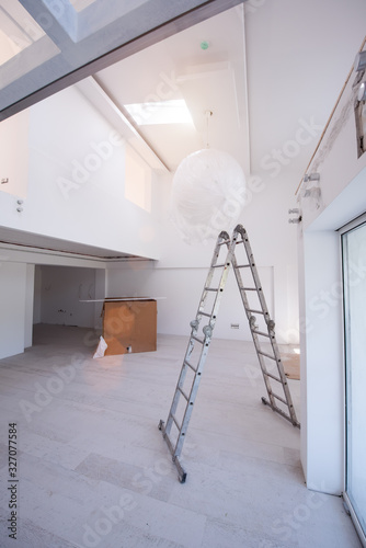 Photography ladder in Interior of apartment