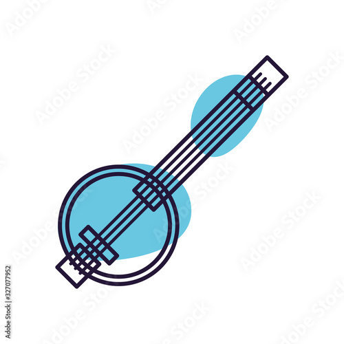 Isolated music banyo instrument line style icon vector design