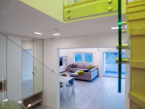 interior of a two level apartment