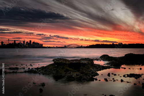 Sydney Harbour at sunset  Sydney Australia
