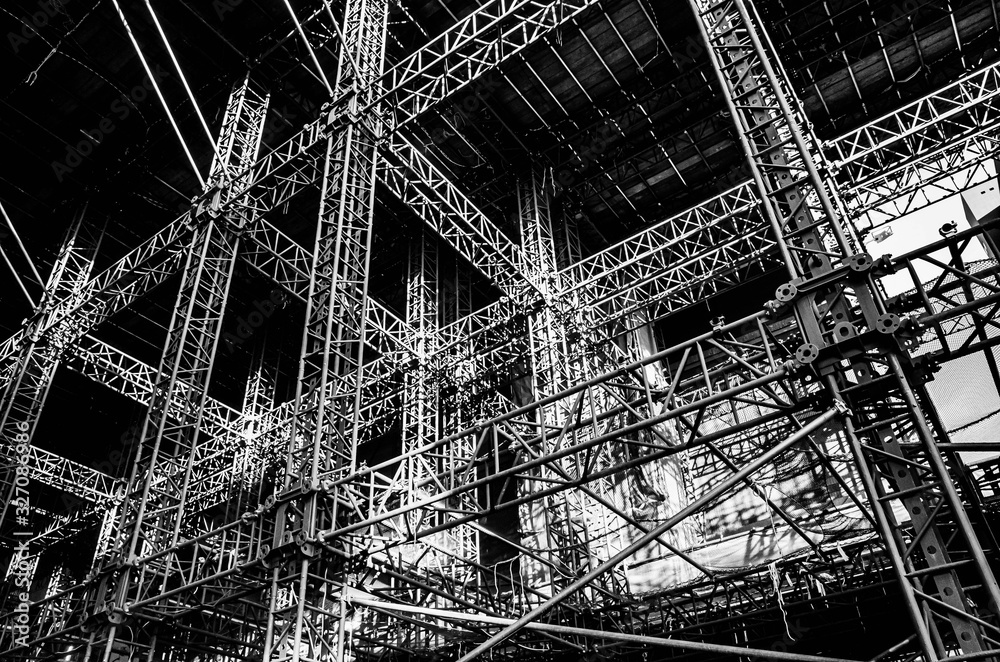 Obraz premium Konstrukcja ramy stalowej