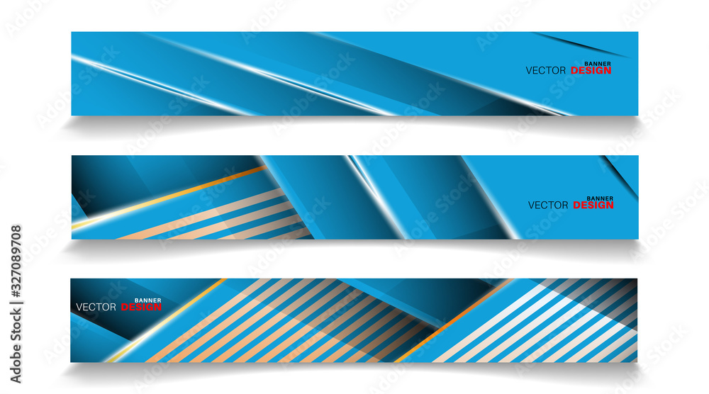 Collection of abstract geometric background banners. Can be used in any design. rectangular background.