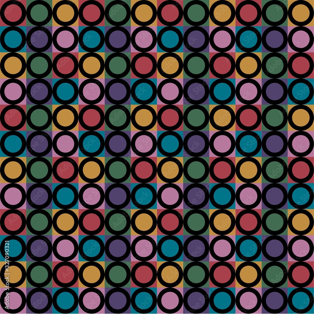 Abstract Background With Colorful Circles, Illustrator Pattern Wallpaper 
