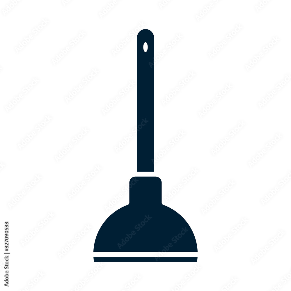 toilet plunger silhouette style icon vector design toilet plunger silhouette style icon vector design