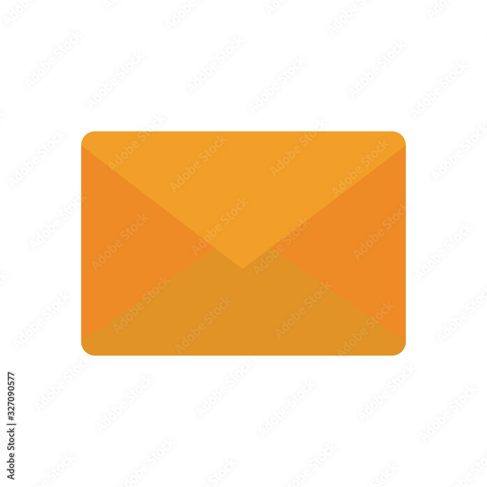 Isolated envelope message flat style icon vector design Isolated envelope message flat style icon vector design