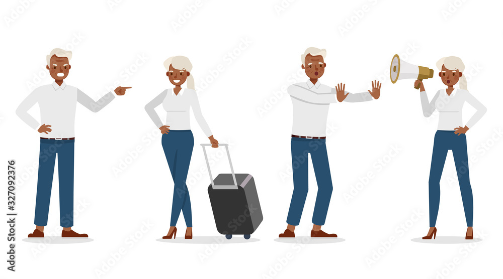 business people working in office character vector design. no57 business people working in office character vector design. no57