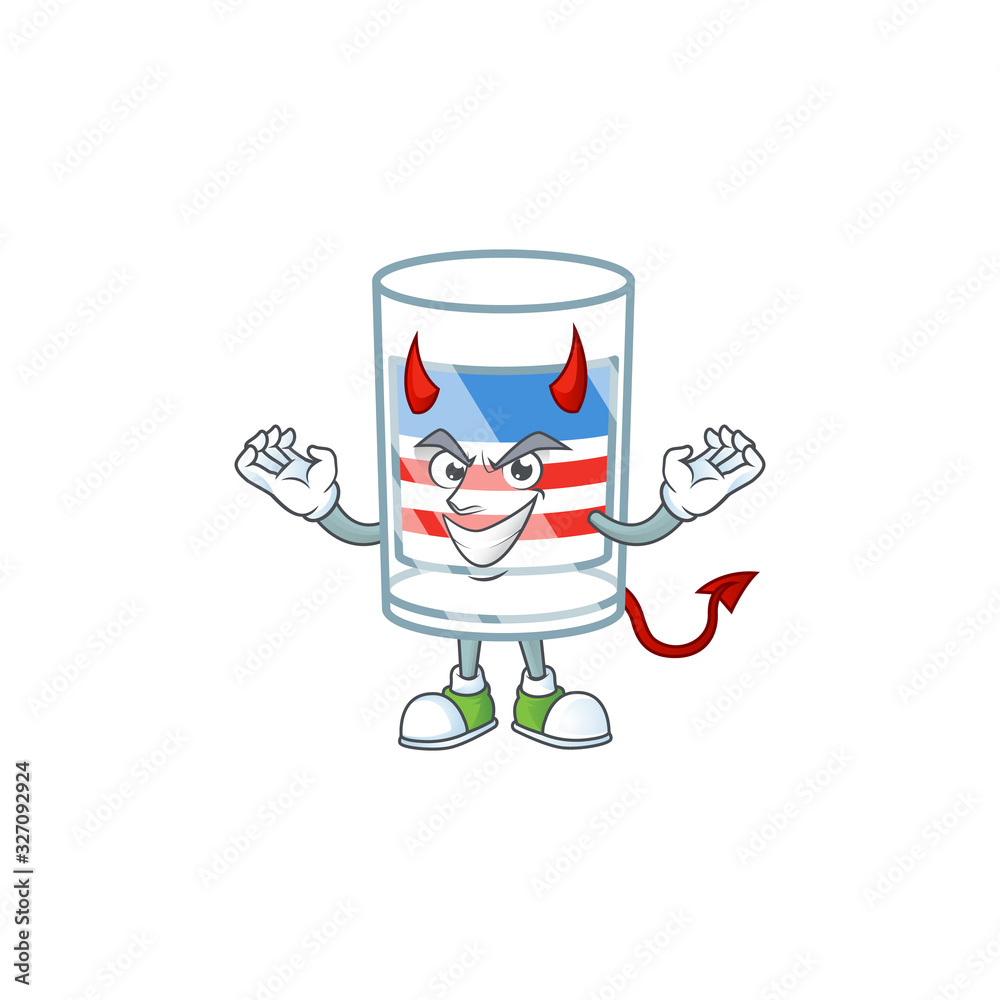 A cruel devil USA stripes glass Cartoon character design