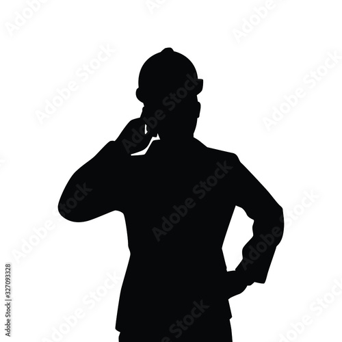 Engineer silhouette vector