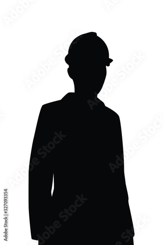 Engineer silhouette vector