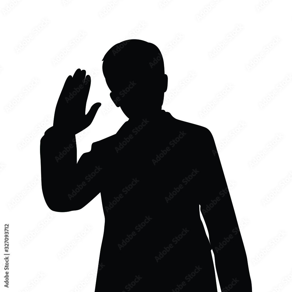 Business man silhouette vector