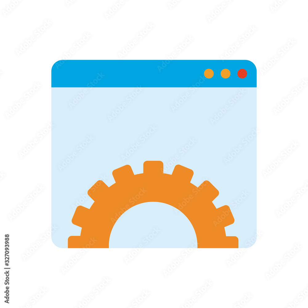 Isolated website page flat style icon vector design Isolated website page flat style icon vector design