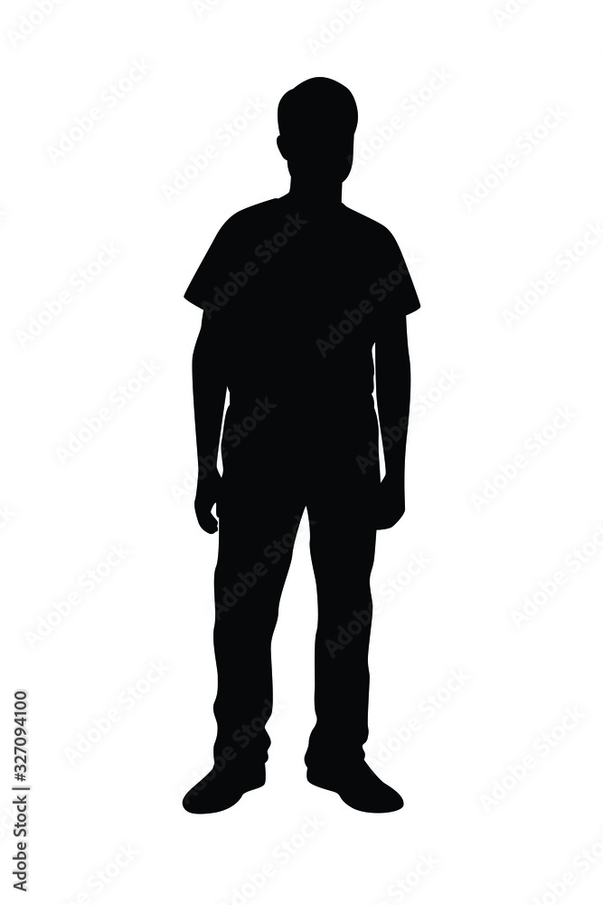 Standing man silhouette vector Standing man silhouette vector