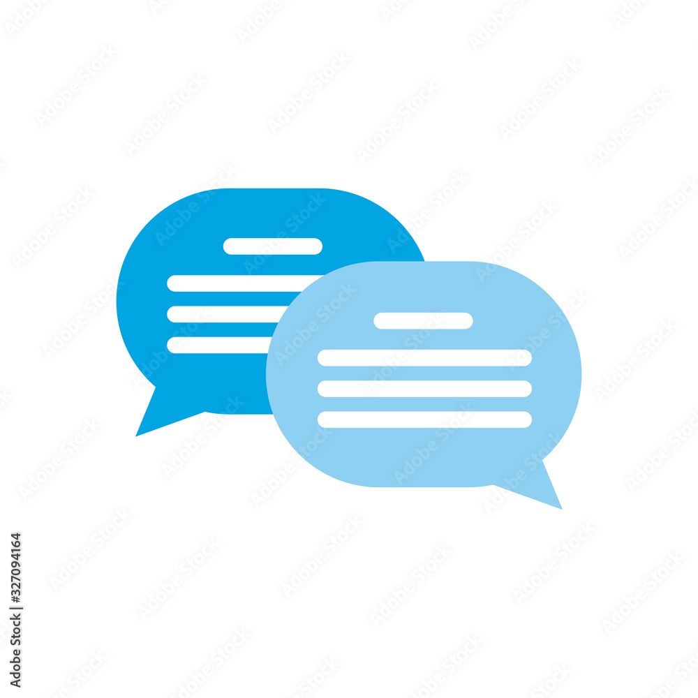 Isolated communication bubbles flat style icon vector design Isolated communication bubbles flat style icon vector design