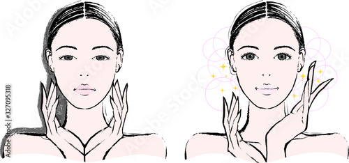 女性　一重まぶた　ビフォーアフター