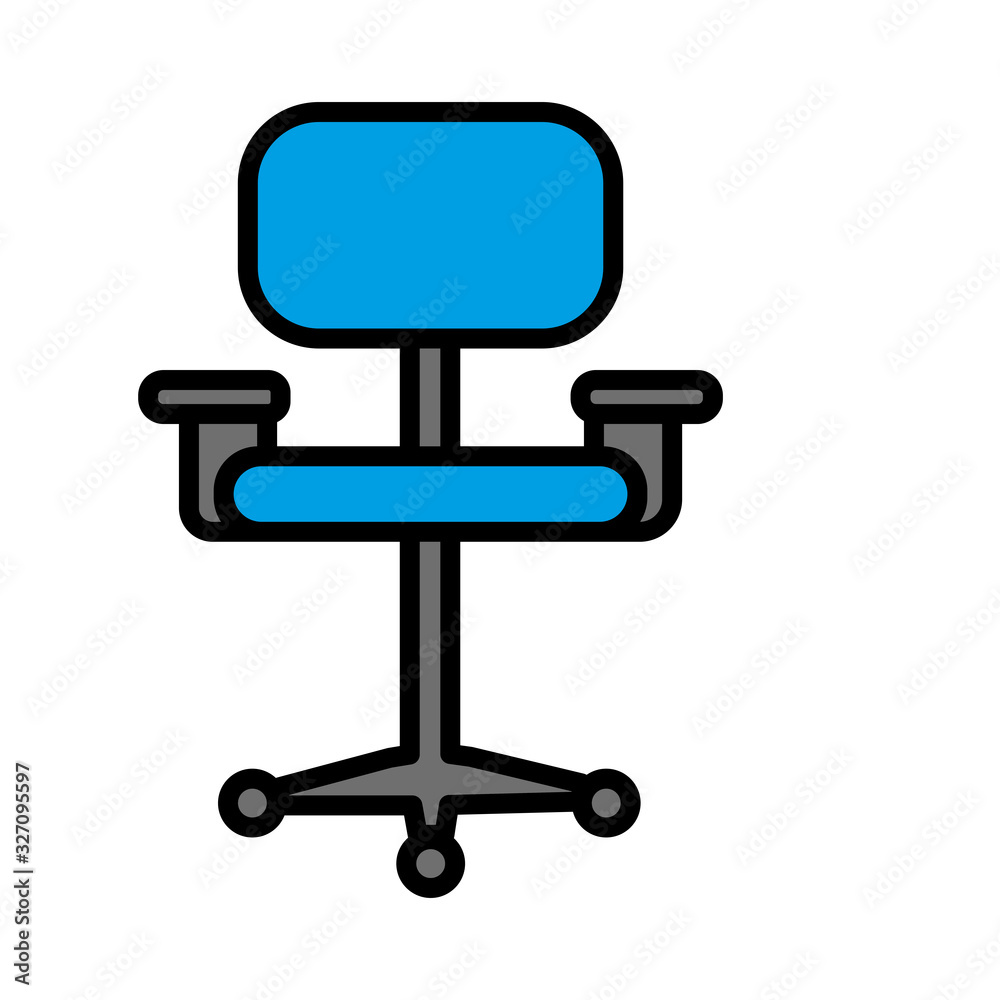 Office chair icon vector