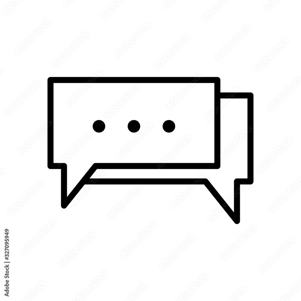 Rectangular bubble icon on white background. Rectangular bubble icon on white background.