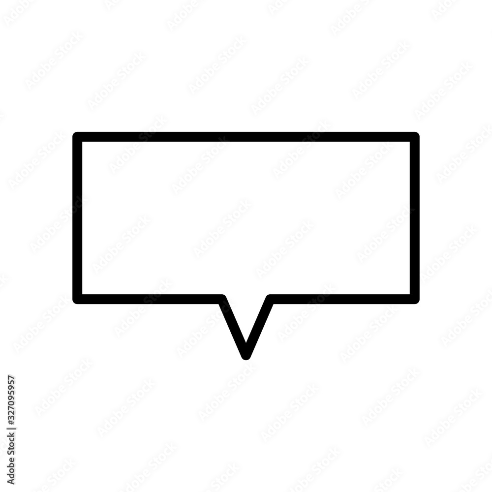 Rectangular bubble icon on white background. Rectangular bubble icon on white background.