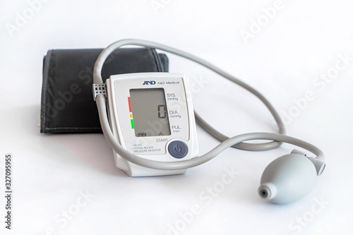 Electronic device for measuring blood pressure.