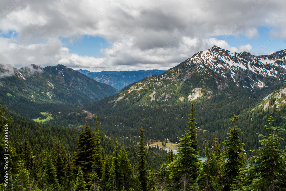 Deep Lake and Alpine Lakes Wilderness mountain landscape