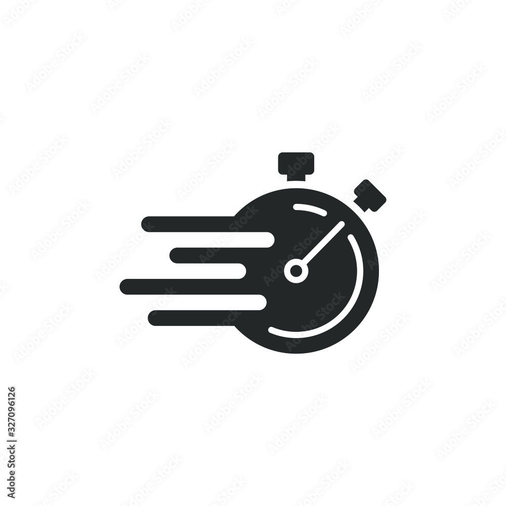 Fast time delivery icon template color editable. Fast time delivery symbol vector sign isolated on white background illustration for graphic and web design. Fast time delivery icon template color editable. Fast time delivery symbol vector sign isolated on white background illustration for graphic and web design.