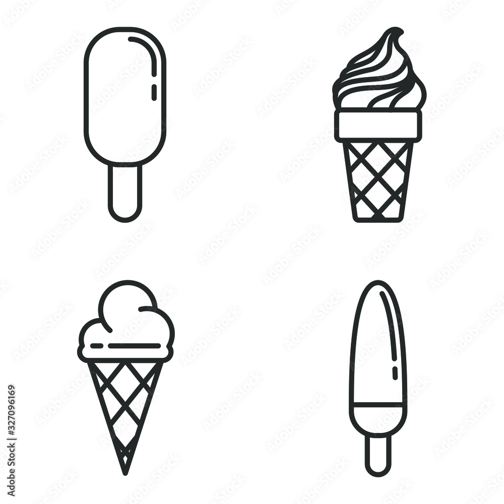 Ice cream icon template color editable. Ice cream symbol vector sign isolated on white background illustration for graphic and web design. Ice cream icon template color editable. Ice cream symbol vector sign isolated on white background illustration for graphic and web design.