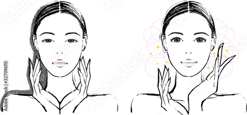 女性　一重まぶた　ビフォーアフター