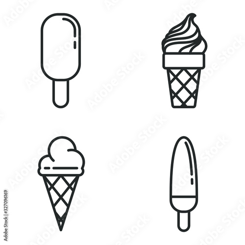 Ice cream icon template color editable. Ice cream symbol vector sign isolated on white background illustration for graphic and web design.