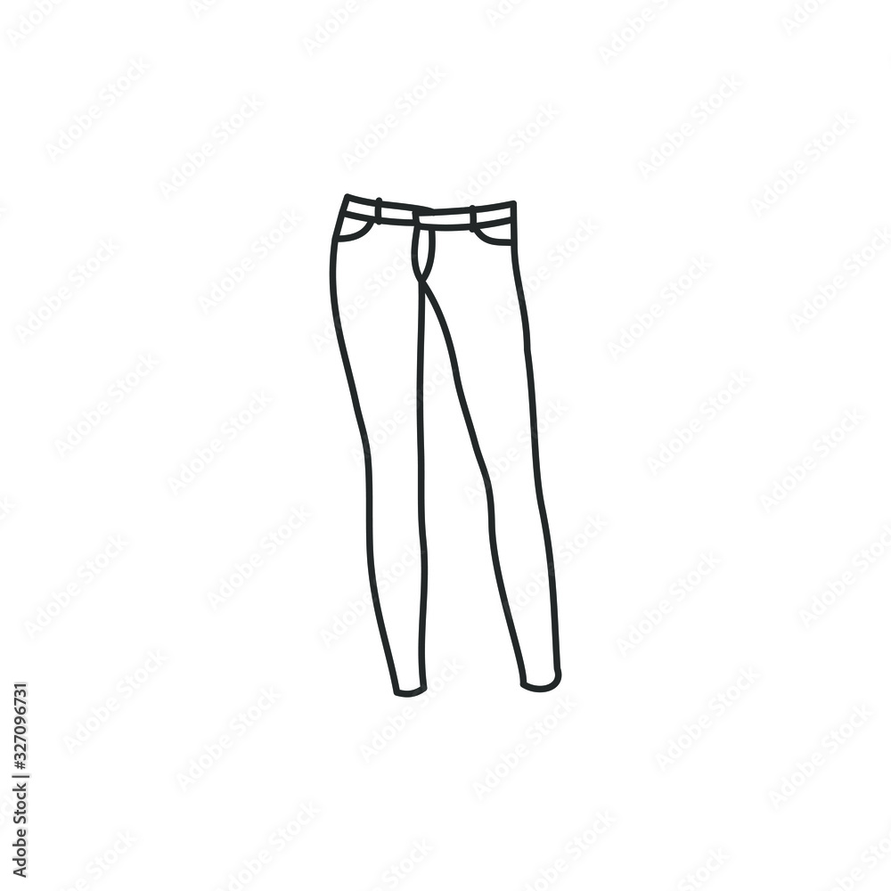 denim female pants icon template color editable. denim female pants symbol vector sign isolated on white background illustration for graphic and web design.