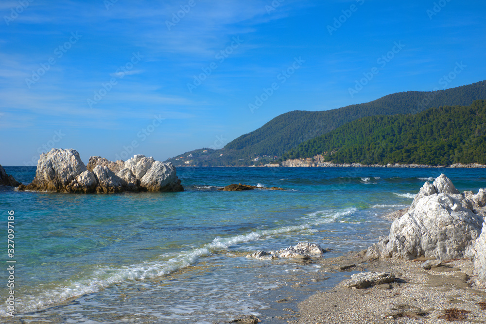 Milia beach . Skopelos island . Sporades , Greece Beutiful beaches 