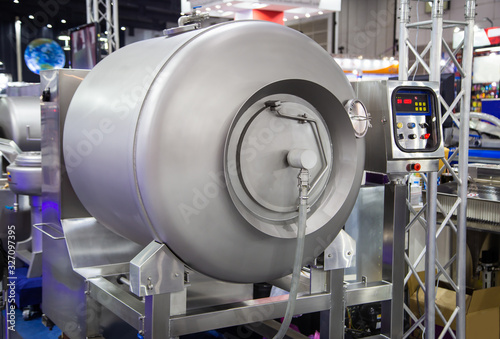 Fototapeta Vacuum meat tumbler massaging machine for food industry