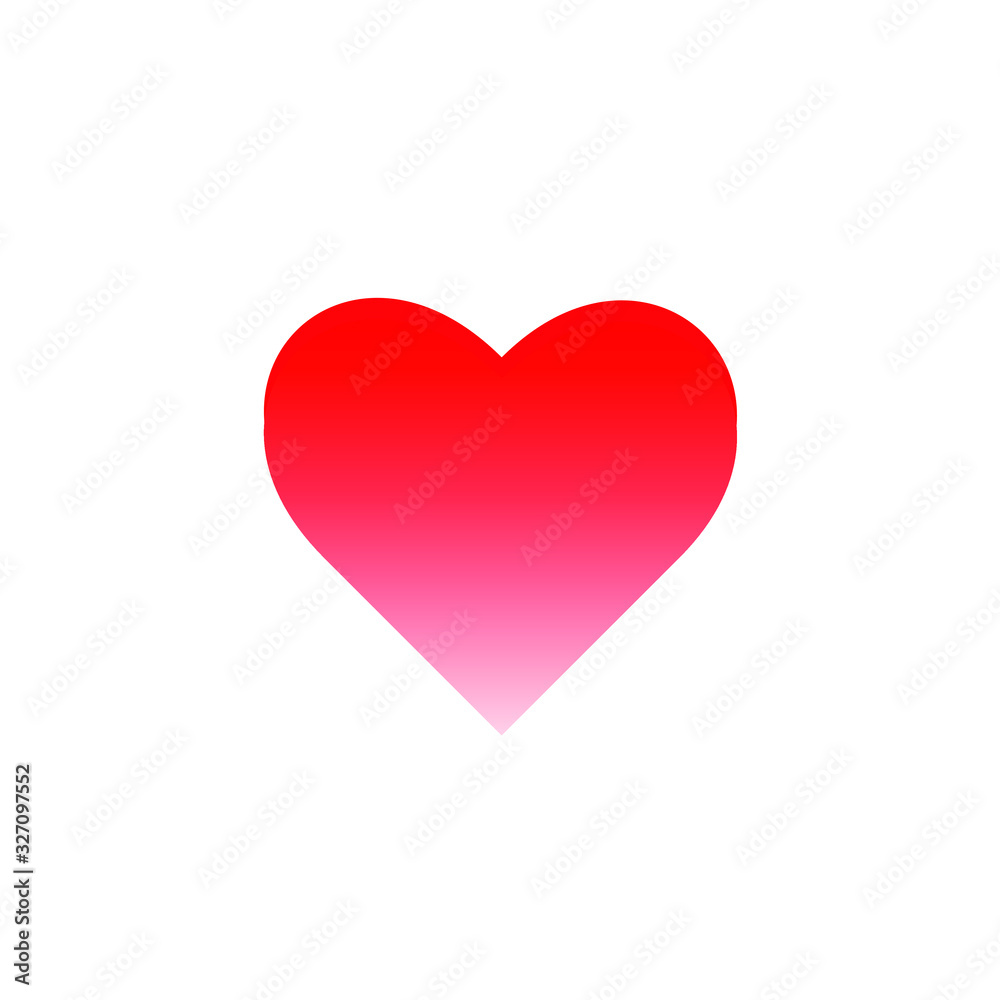 Abstract vector heart, love logo, icon. Stock illustration