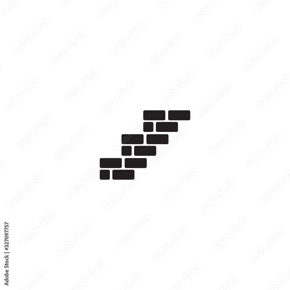 Obraz premium Stair icon logo design vector template
