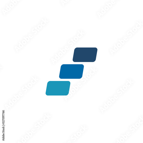 Stair icon logo design vector template