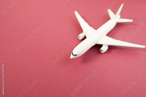 Model plane,airplane on pastel color background